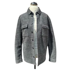 H&M Charcoal Button-Up Shirt Jacket